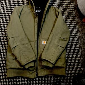 Carhartt Olive Green Hooded Jacket